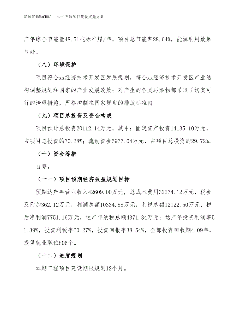 法兰三通项目建设实施方案（模板）_第4页