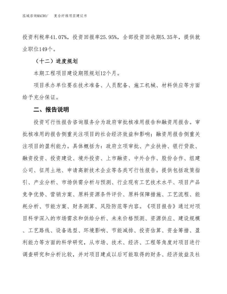 复合纤维项目建议书（可研报告）.docx_第5页