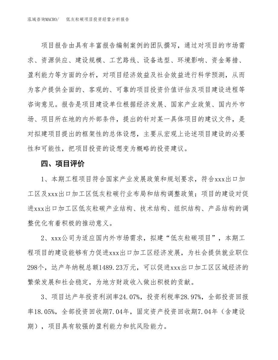 低灰粒碳项目投资经营分析报告模板.docx_第5页