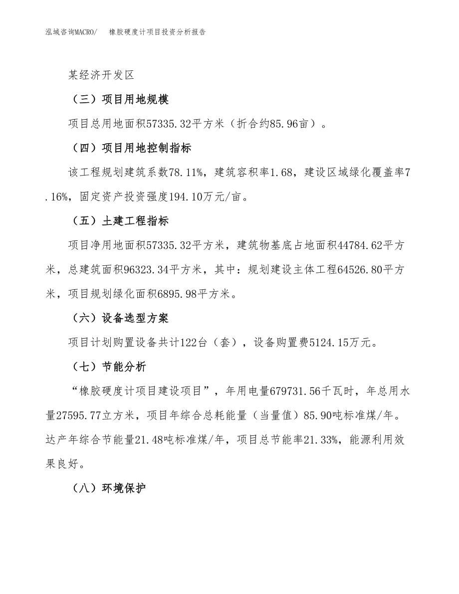 橡胶硬度计项目投资分析报告（总投资20000万元）（86亩）_第5页