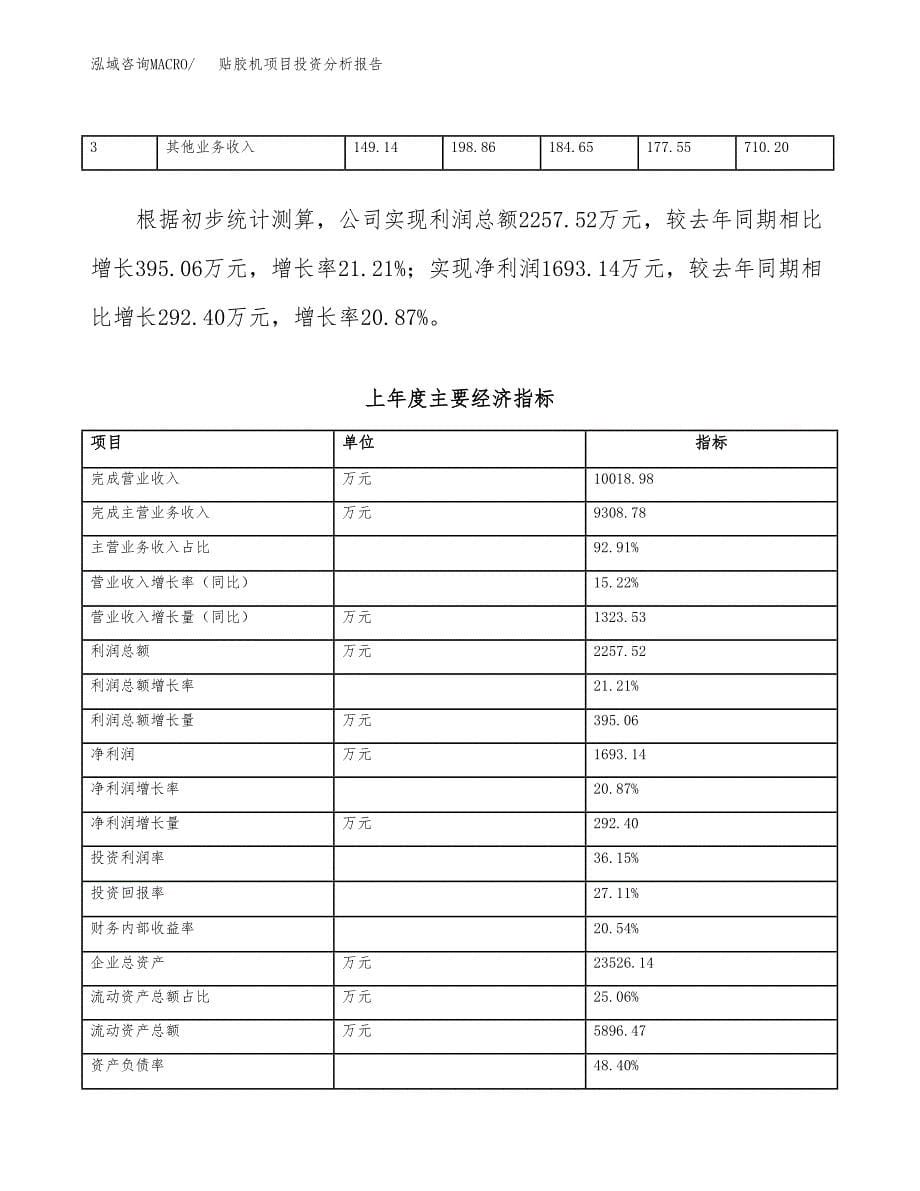 贴胶机项目投资分析报告（总投资11000万元）（52亩）_第5页