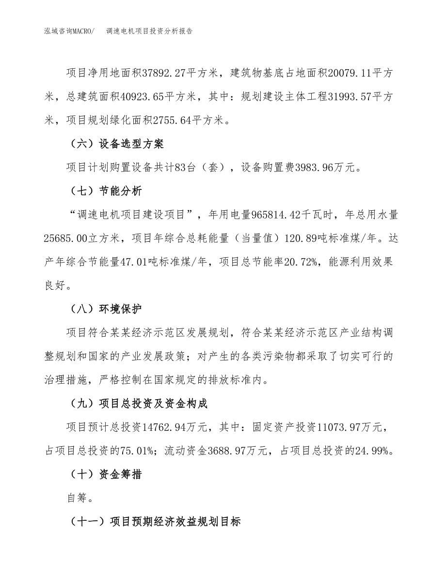 调速电机项目投资分析报告（总投资15000万元）（57亩）_第5页