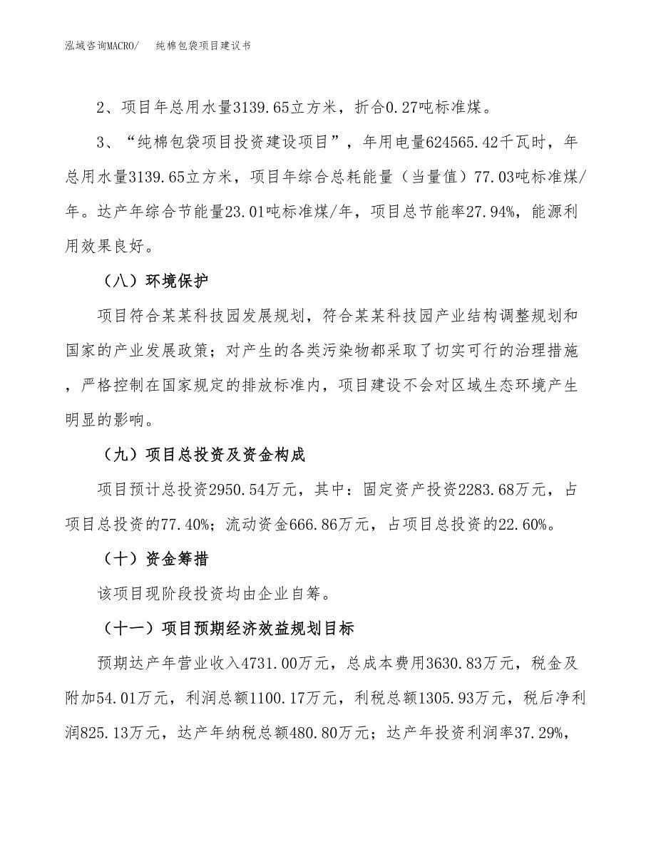 纯棉包袋项目建议书（可研报告）.docx_第5页