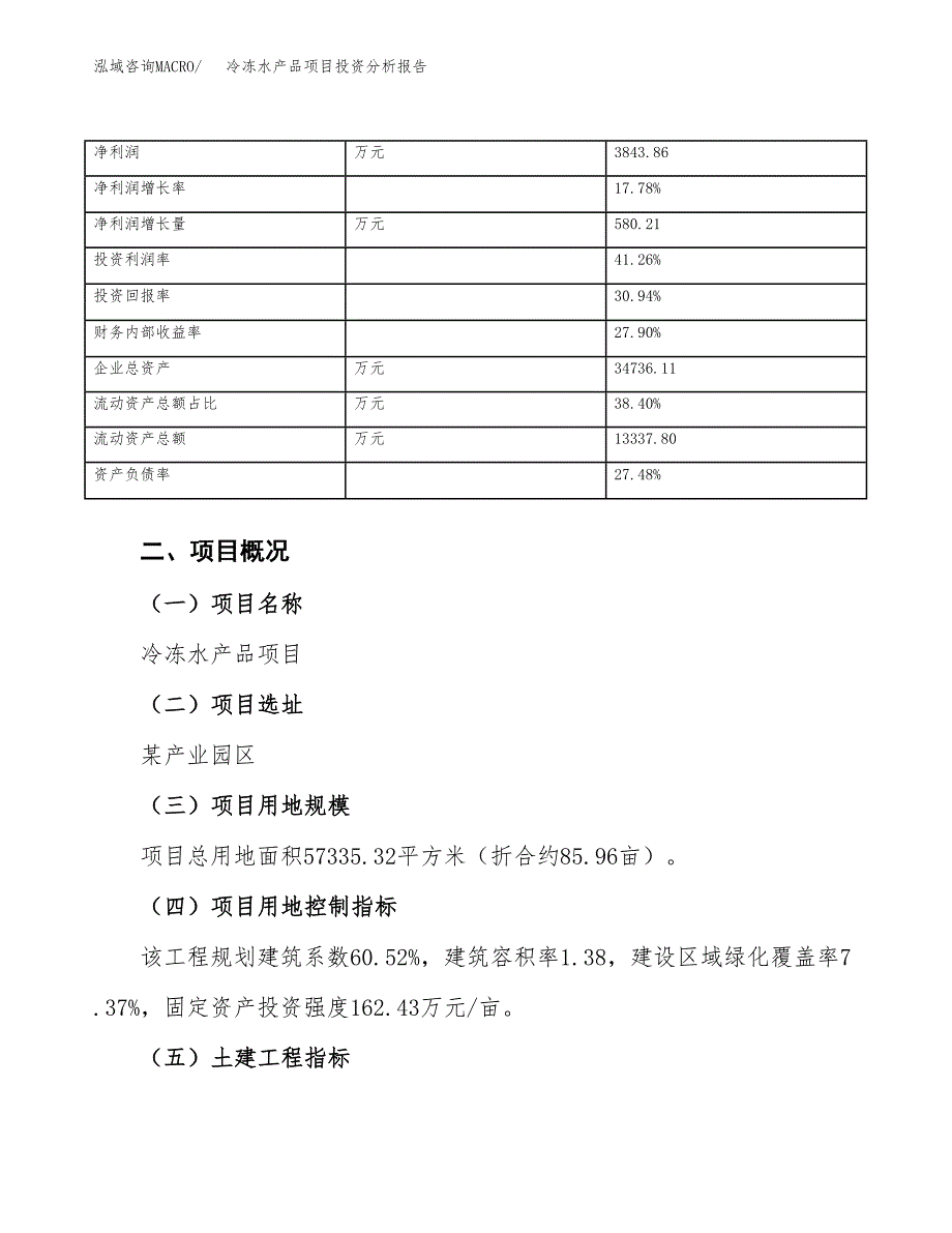 冷冻水产品项目投资分析报告（总投资18000万元）（86亩）_第4页