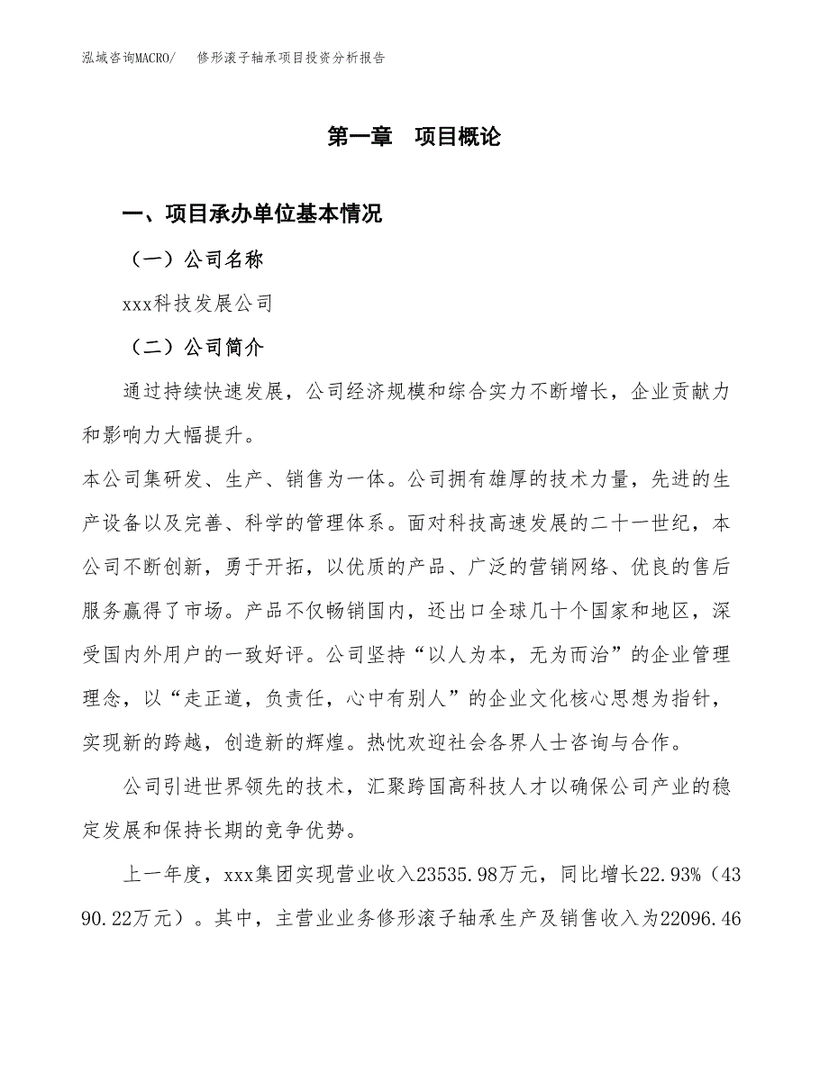 修形滚子轴承项目投资分析报告（总投资17000万元）（65亩）_第2页