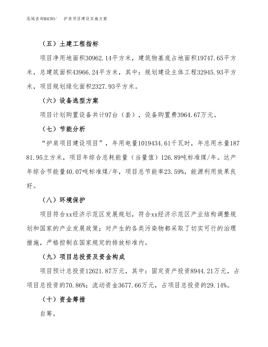 护肩项目建设实施方案（模板）_第3页