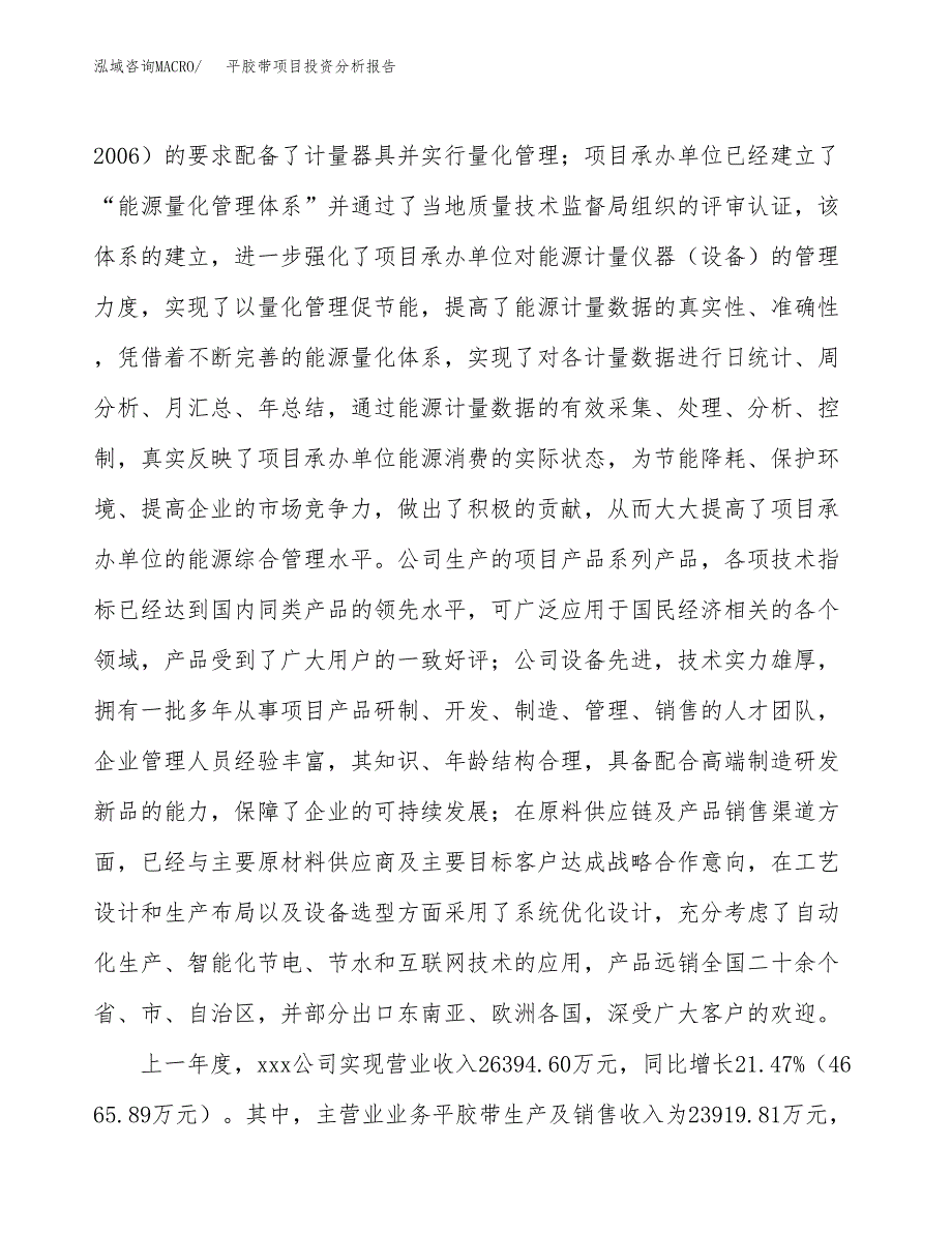 平胶带项目投资分析报告（总投资12000万元）（44亩）_第3页