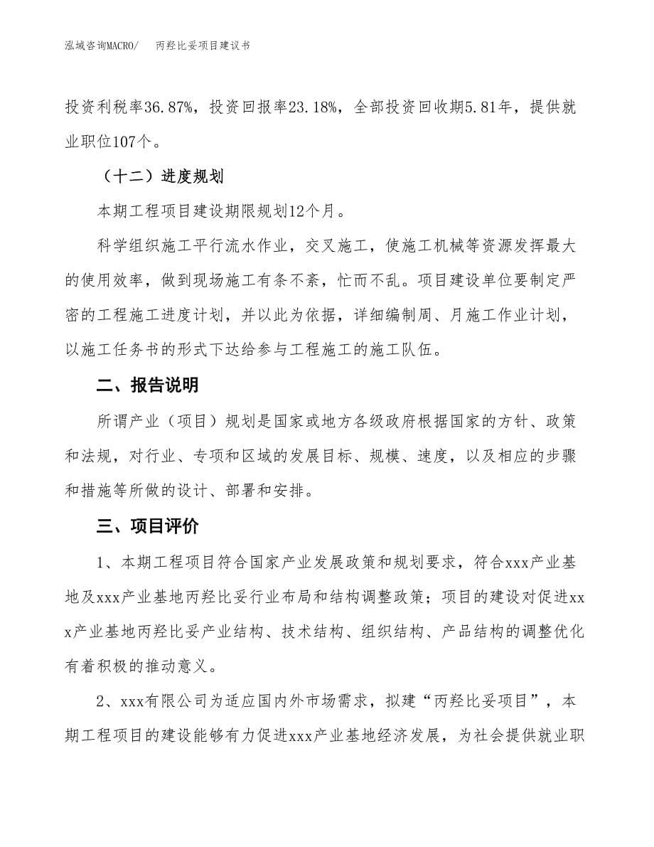 丙羟比妥项目建议书（可研报告）.docx_第5页