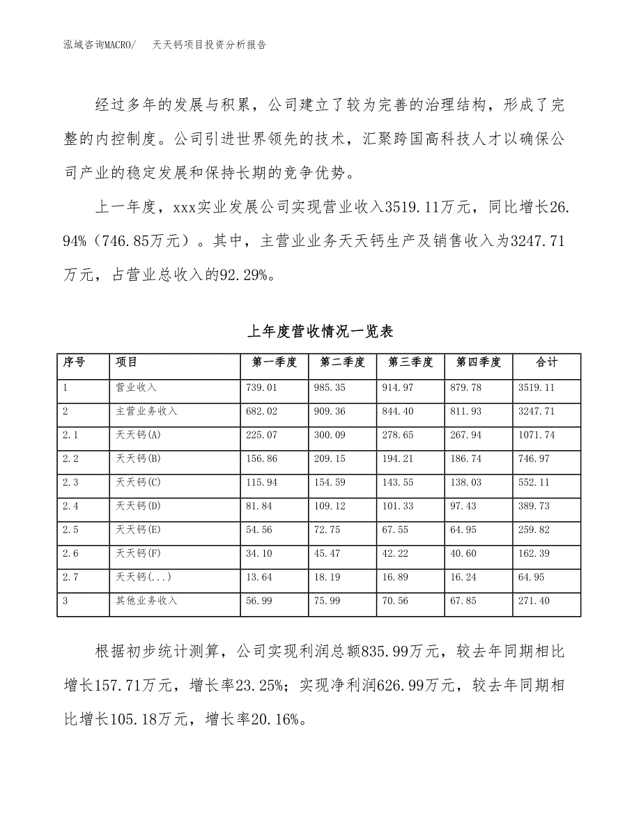 天天钙项目投资分析报告（总投资3000万元）（12亩）_第3页