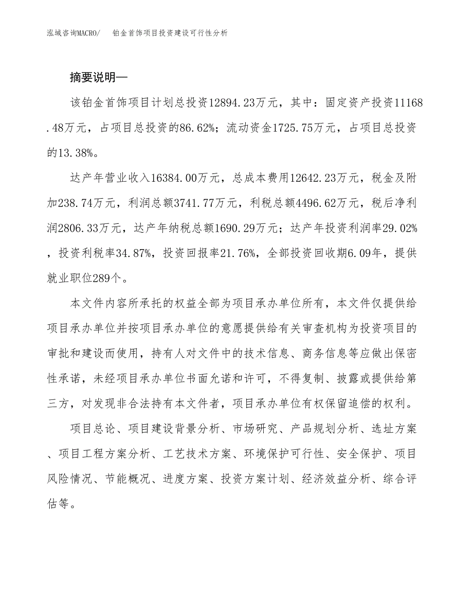 铂金首饰项目投资建设可行性分析.docx_第2页