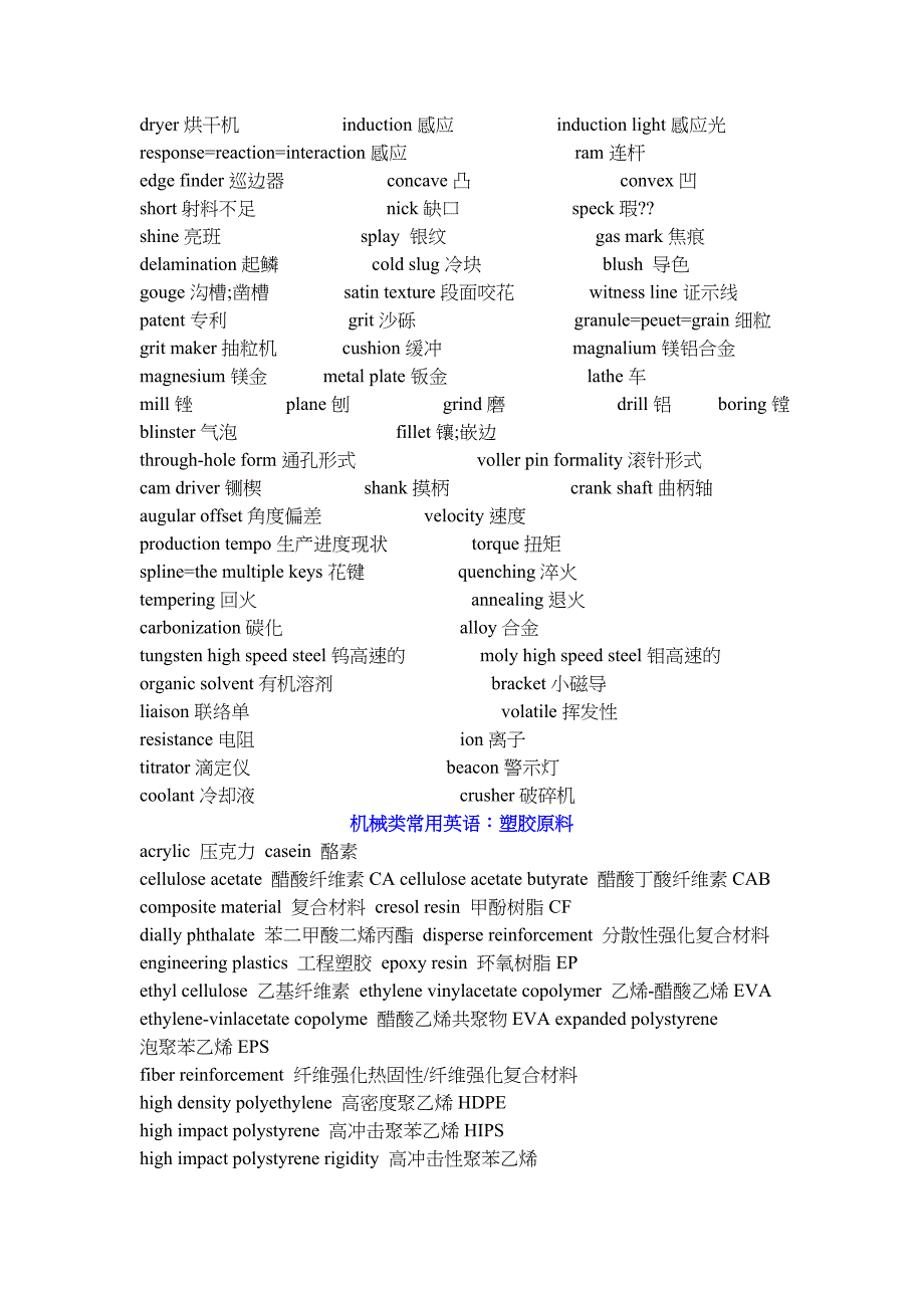 模具工程常用词汇英汉对照._第4页