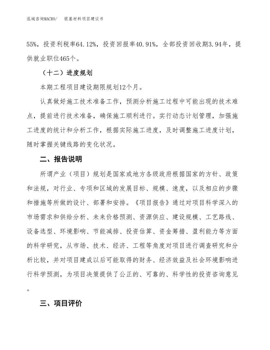 银基材料项目建议书（可研报告）.docx_第5页