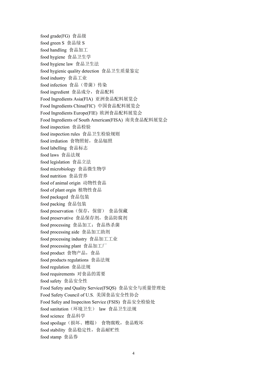 食品专业英语词汇03083资料_第4页