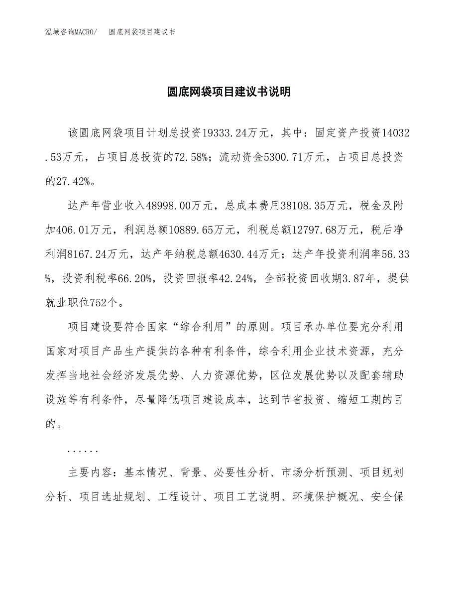 圆底网袋项目建议书（可研报告）.docx_第2页