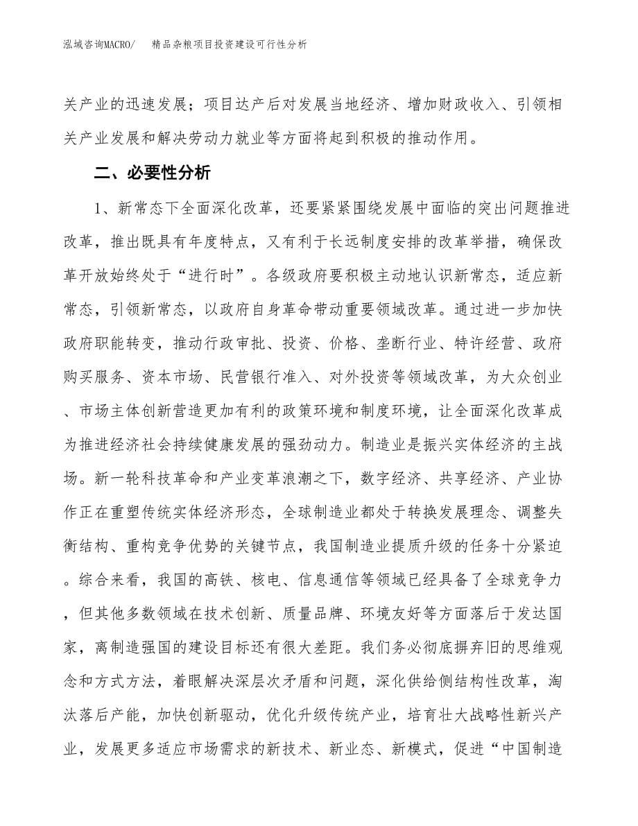 精品杂粮项目投资建设可行性分析.docx_第5页