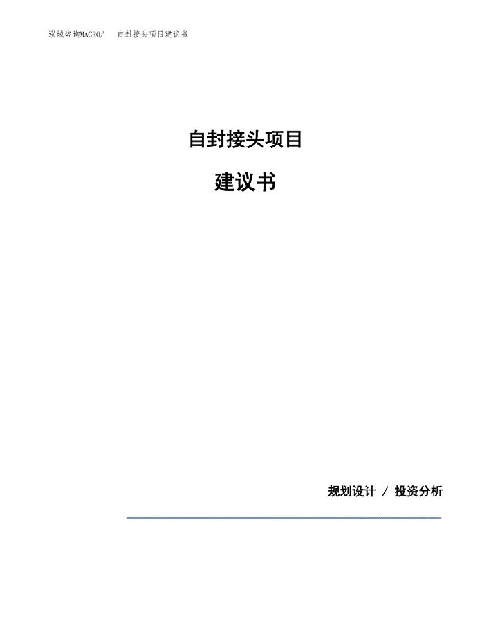 自封接头项目建议书（可研报告）.docx