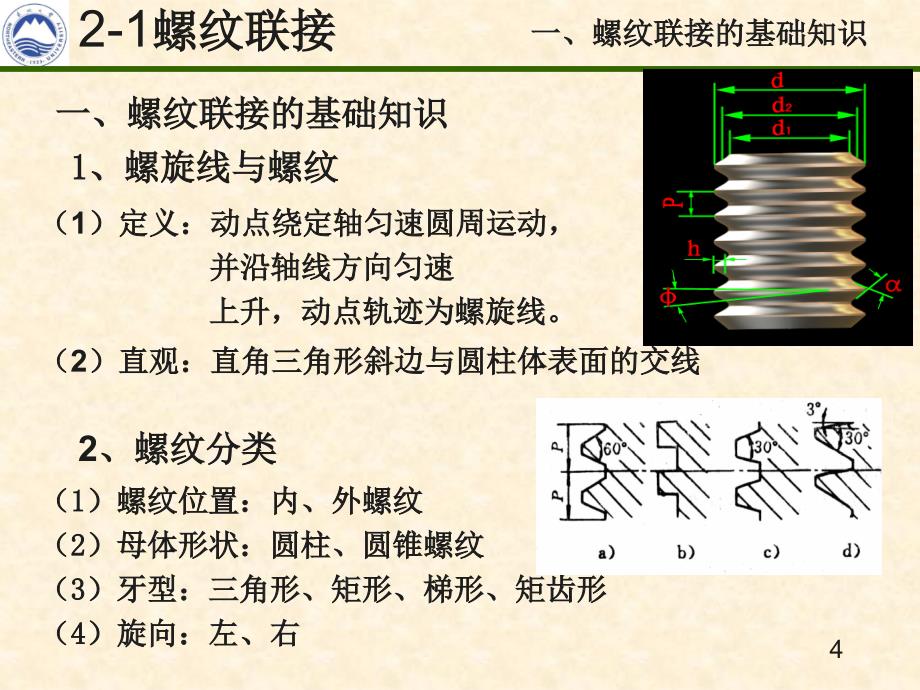 东北大学考研机械PPT 第二章 联接讲解_第4页