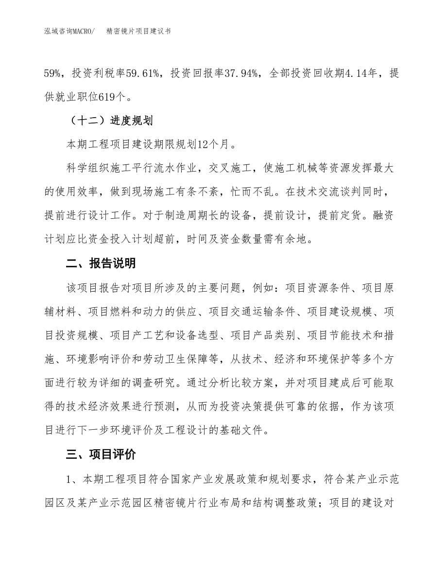 精密镜片项目建议书（可研报告）.docx_第5页