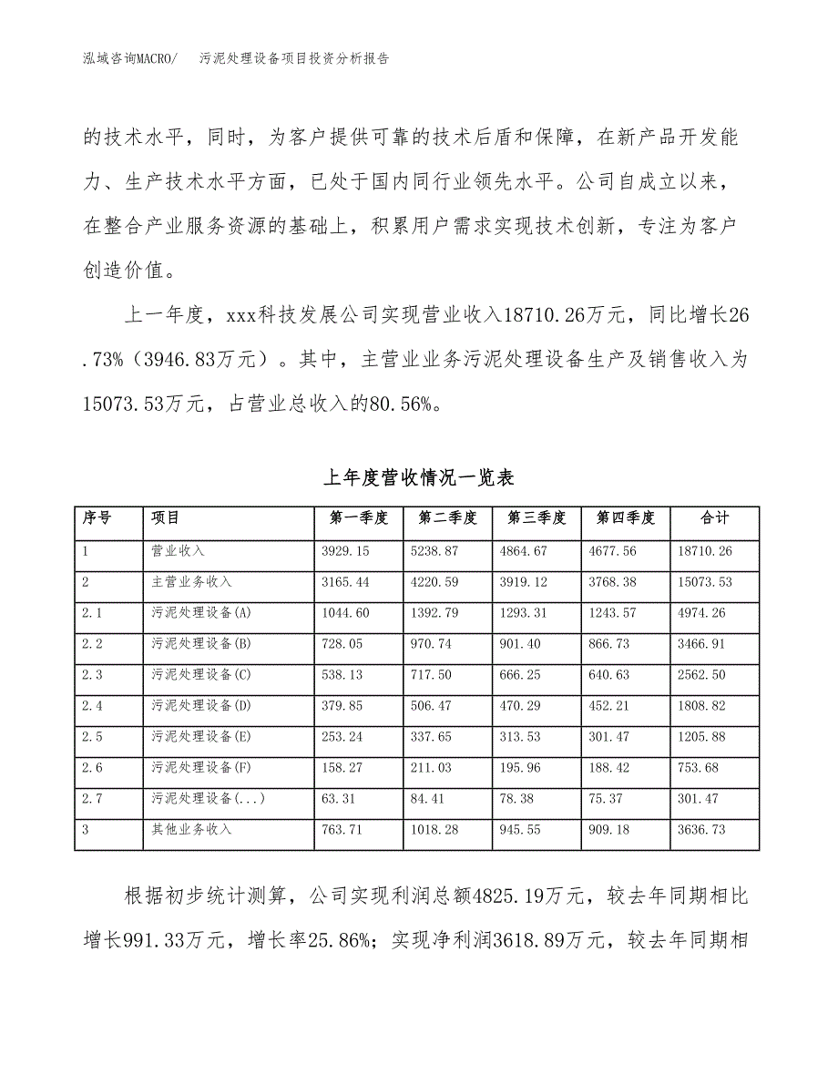 污泥处理设备项目投资分析报告（总投资18000万元）（85亩）_第3页