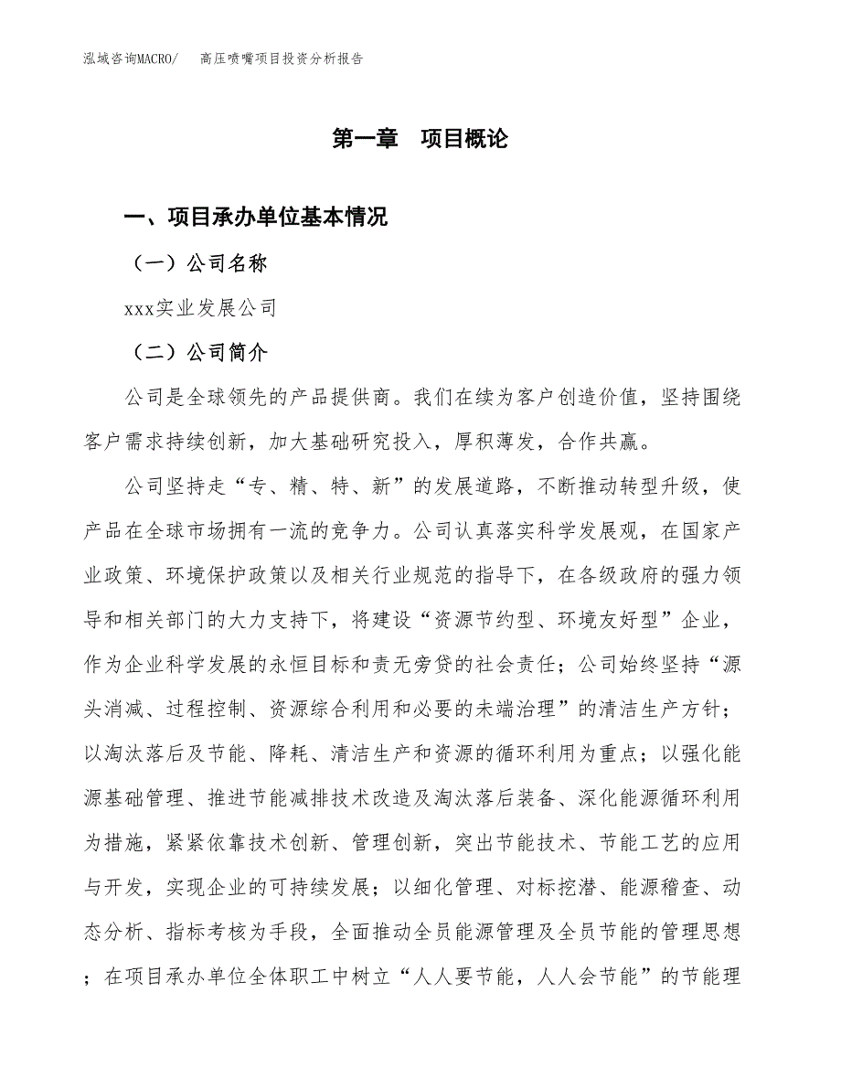 高压喷嘴项目投资分析报告（总投资14000万元）（59亩）_第2页