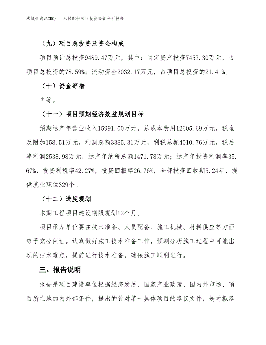 乐器配件项目投资经营分析报告模板.docx_第4页