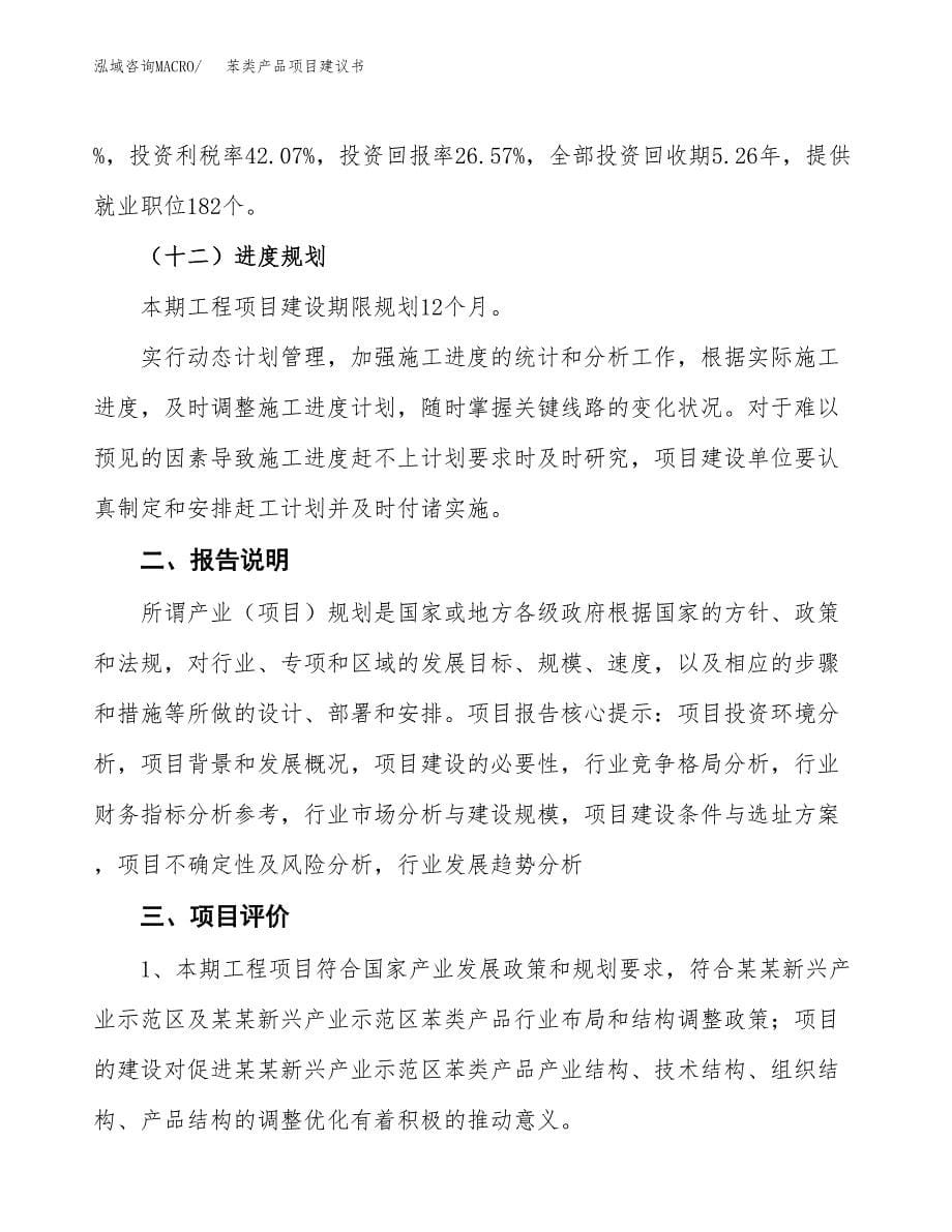 苯类产品项目建议书（可研报告）.docx_第5页