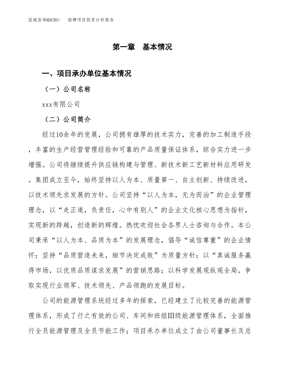 铭牌项目投资分析报告（总投资4000万元）（20亩）_第2页