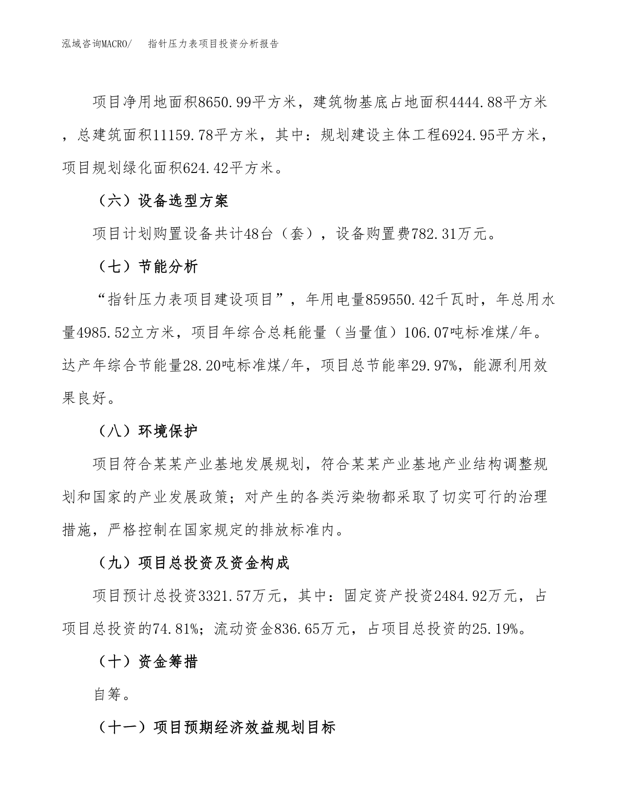 指针压力表项目投资分析报告（总投资3000万元）（13亩）_第5页