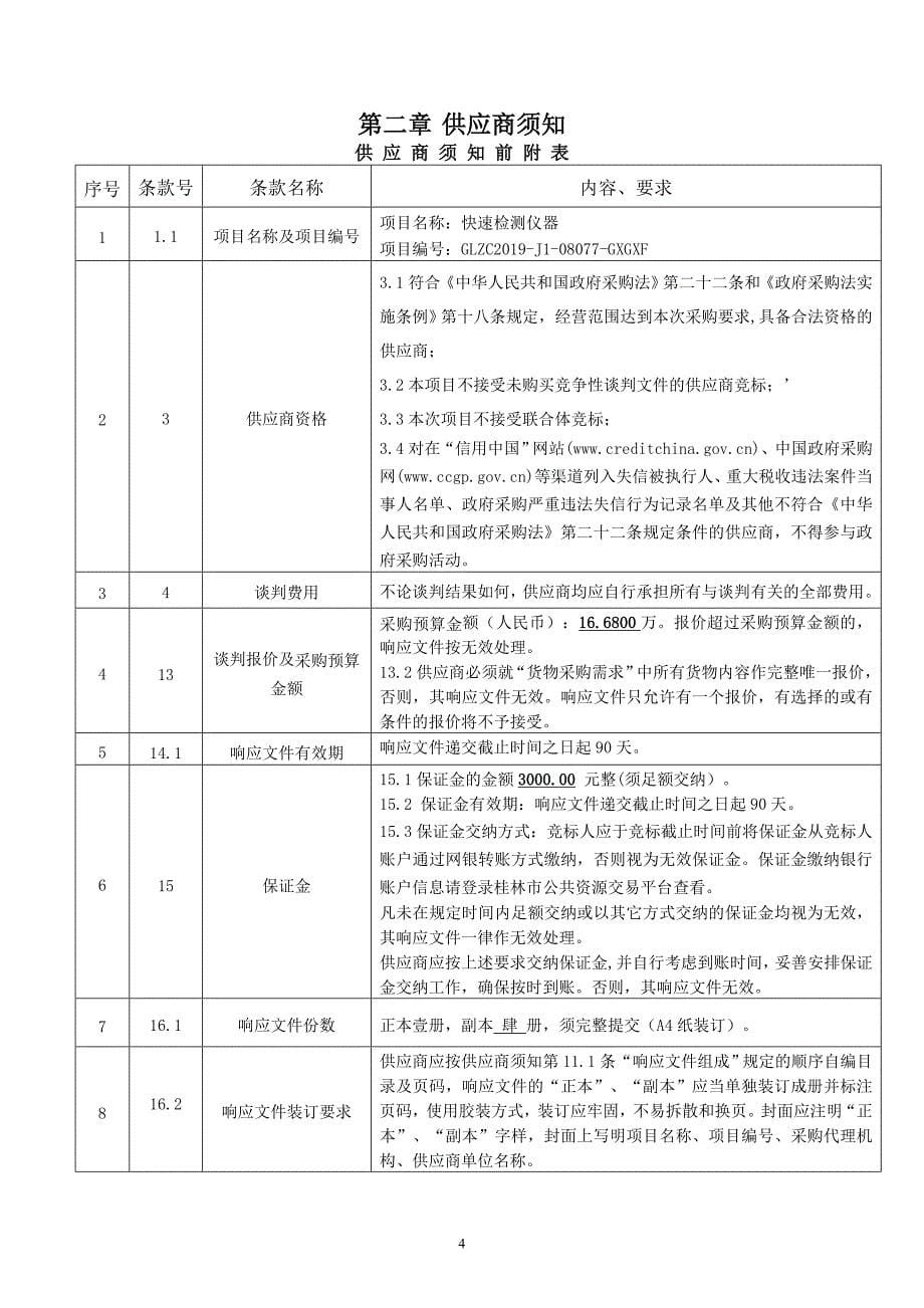 快速检测仪器招标文件_第5页