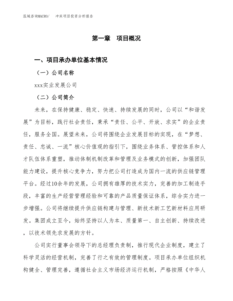 冲床项目投资分析报告（总投资15000万元）（59亩）_第2页