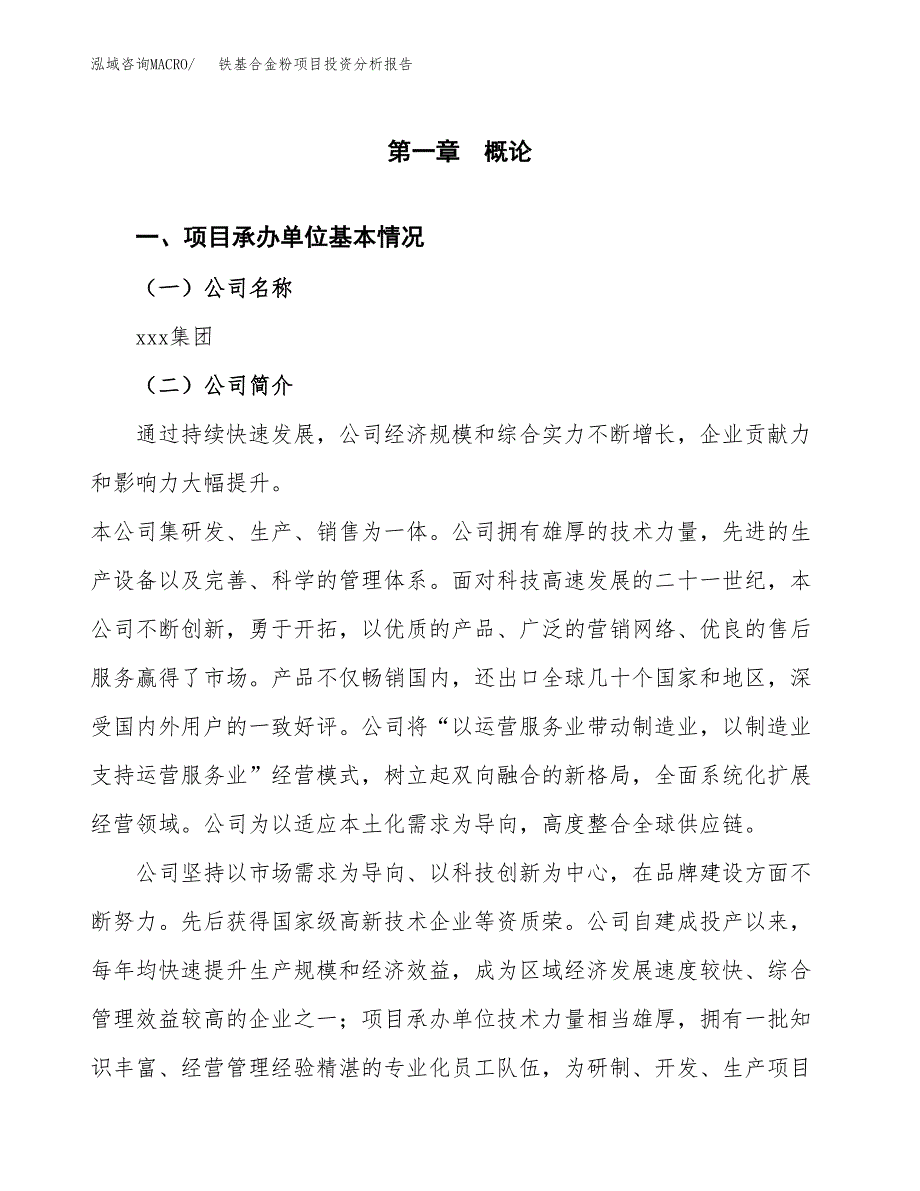 铁基合金粉项目投资分析报告（总投资7000万元）（30亩）_第2页