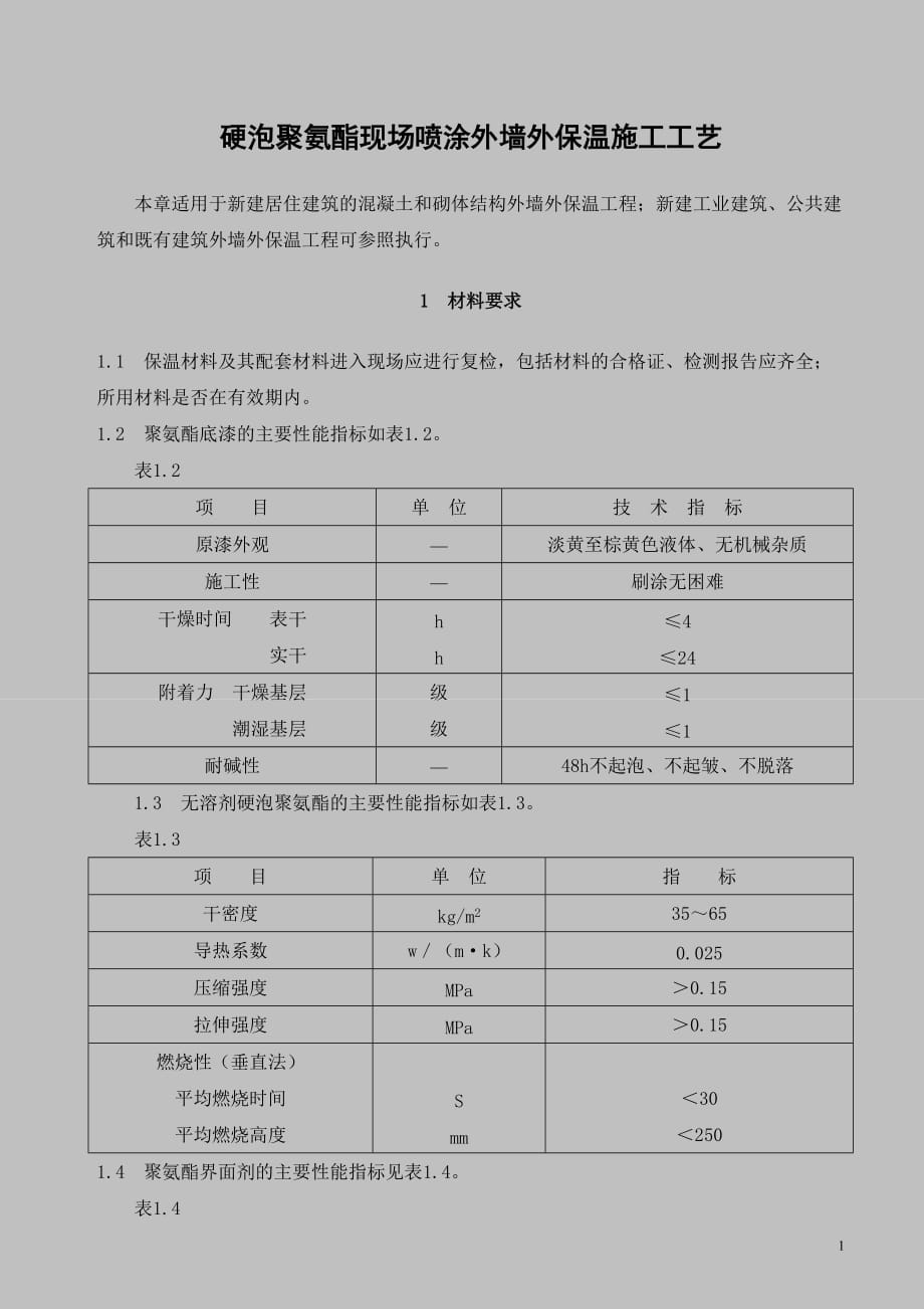 硬泡聚氨酯现场喷涂外墙外保温施工工艺-secret_第1页