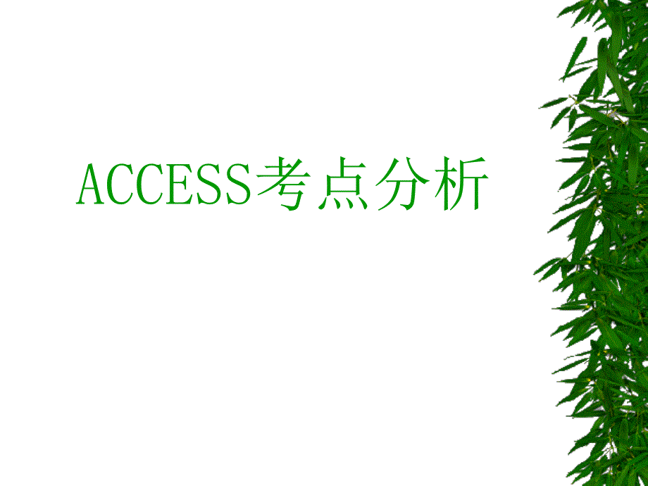 全国计算机等级考试二级ACCESS考点分析7综述_第1页