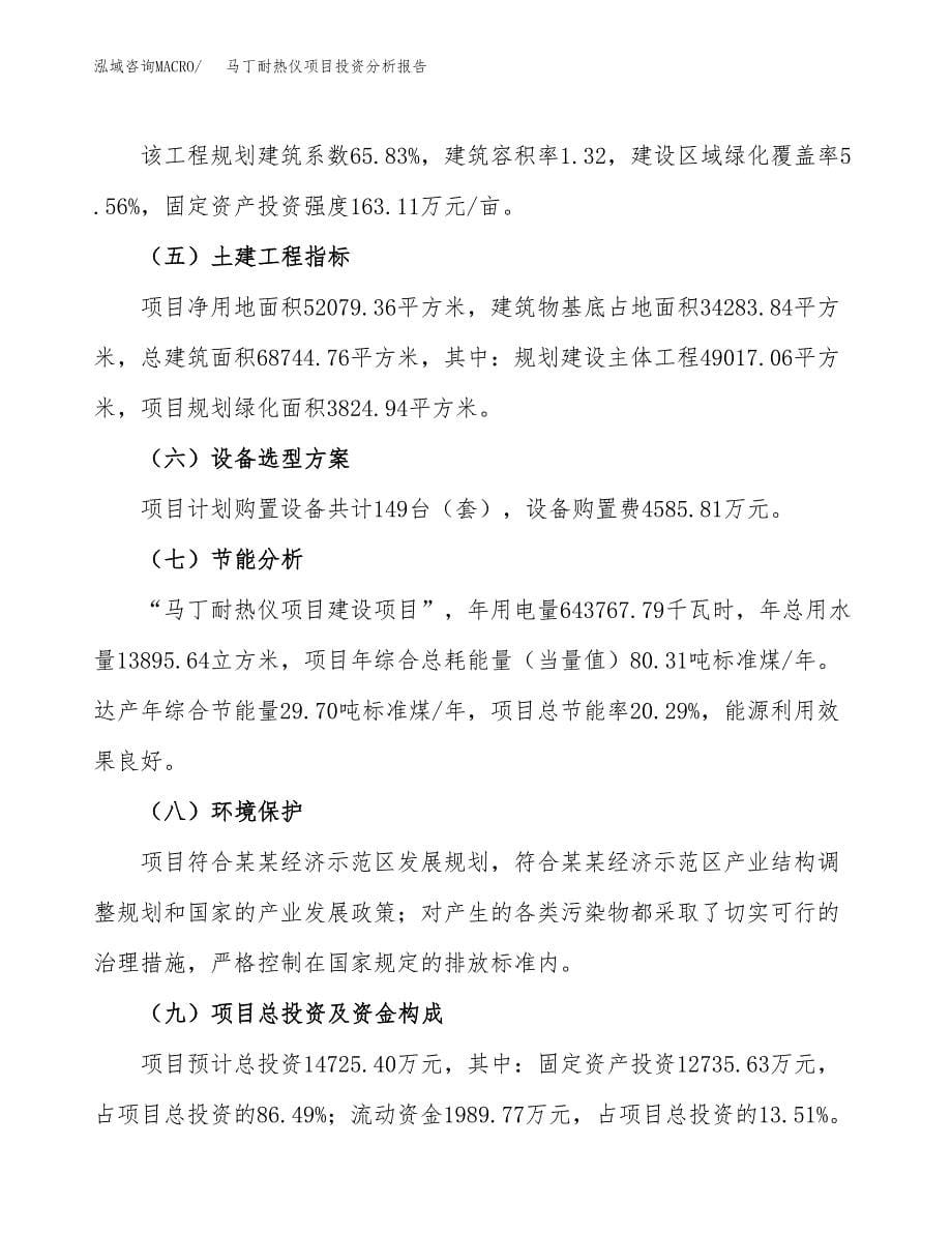 马丁耐热仪项目投资分析报告（总投资15000万元）（78亩）_第5页