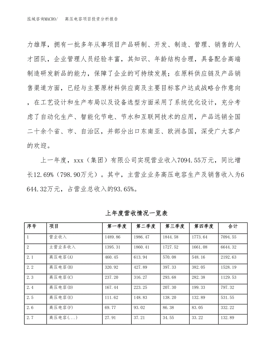 高压电容项目投资分析报告（总投资6000万元）（26亩）_第3页