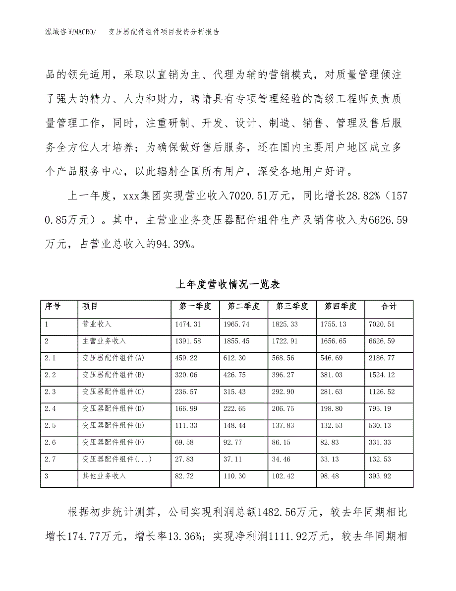 变压器配件组件项目投资分析报告（总投资3000万元）（12亩）_第3页