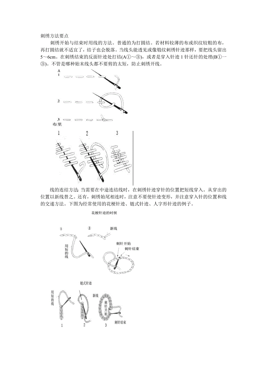 服装手缝针刺绣针法综述_第1页