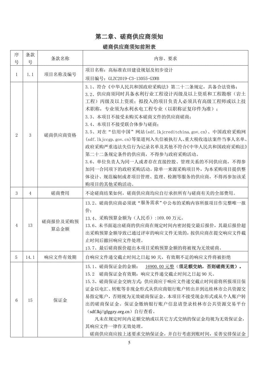 高标准农田建设规划及初步设计竞争性磋商文件_第5页