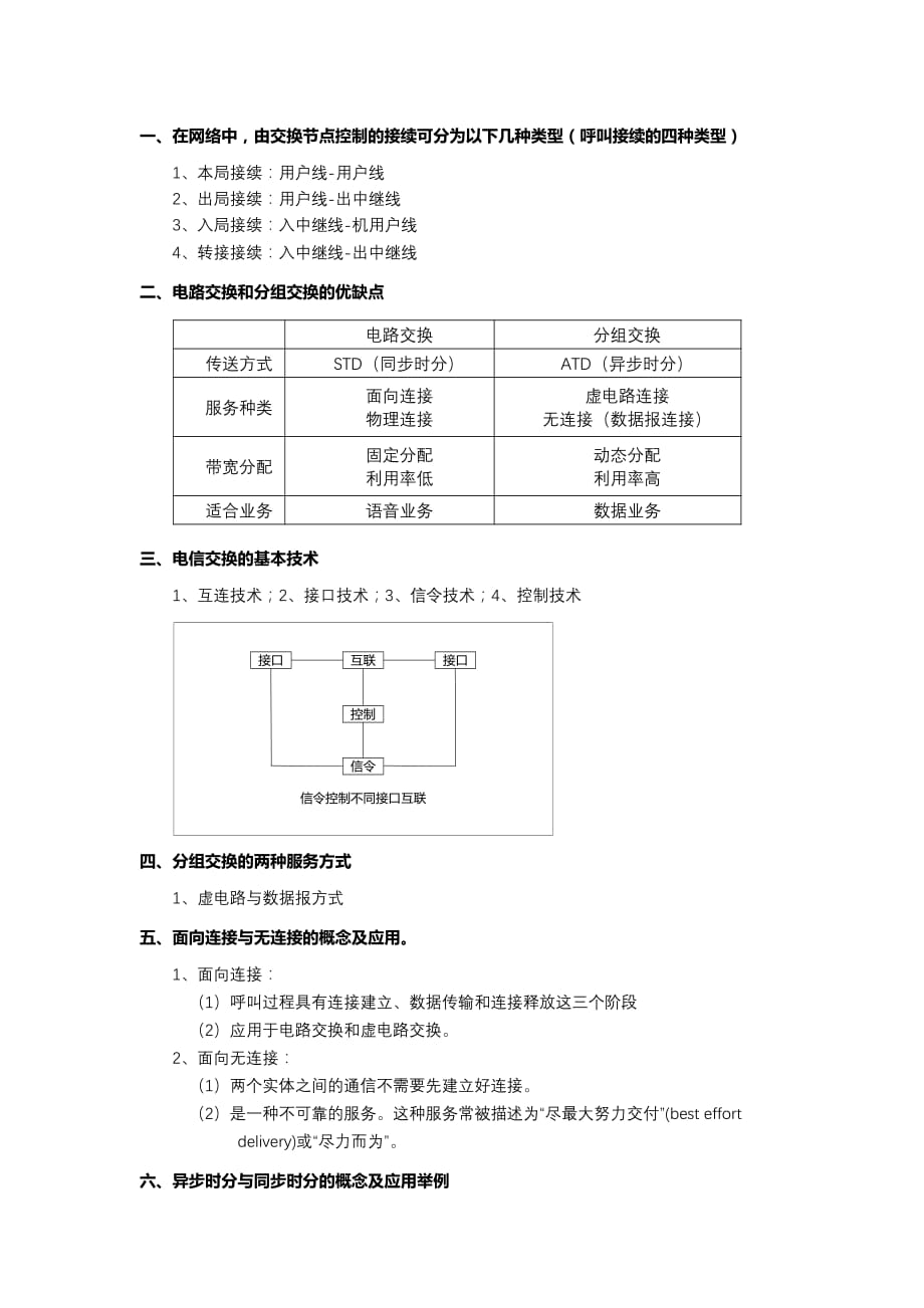 交换技术期末复习题及答案_第1页