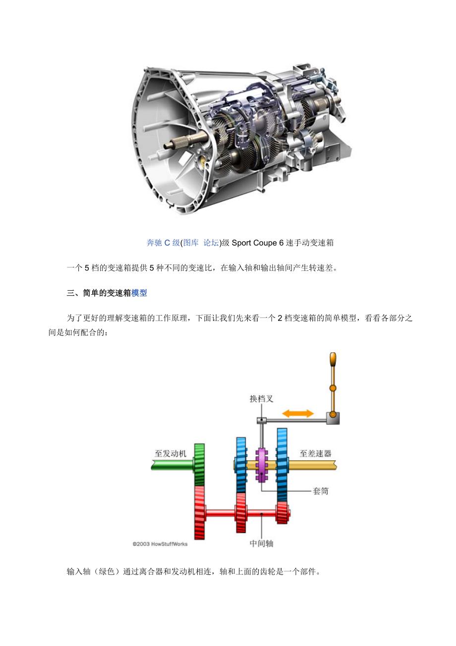 手动变速箱的基本工作原理._第2页