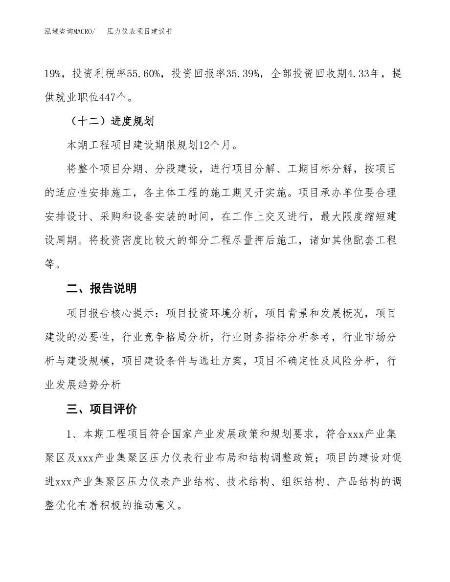 压力仪表项目建议书（可研报告）.docx_第5页