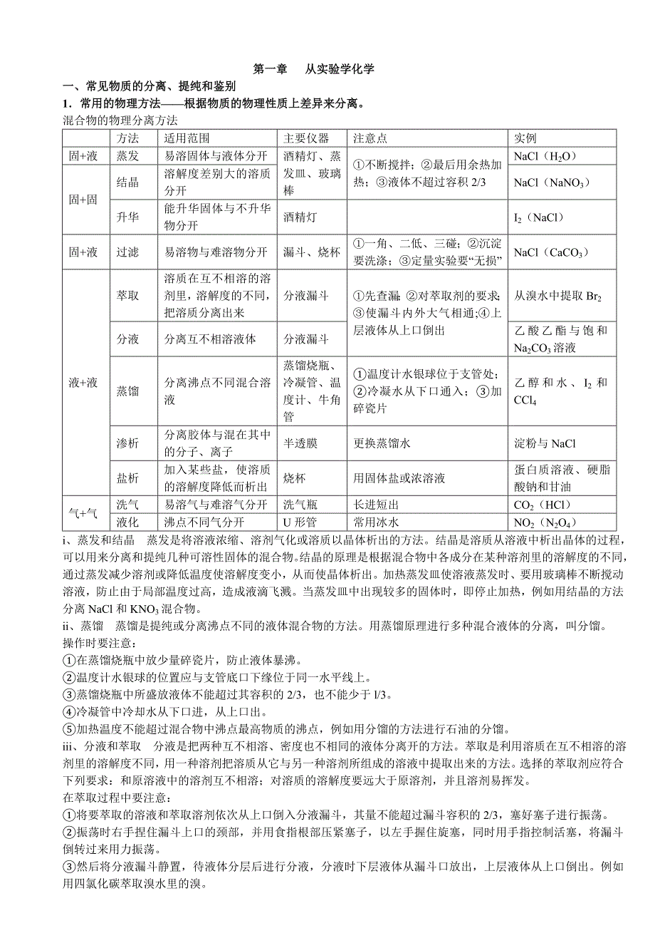 高中化学必修一必修二知识点总结(1)._第1页