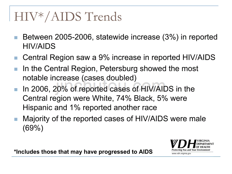 Central Region of Virginia HIVAIDS and STD Trends Data 弗吉尼亚州的艾滋病和性病的趋势数据中心区_第5页