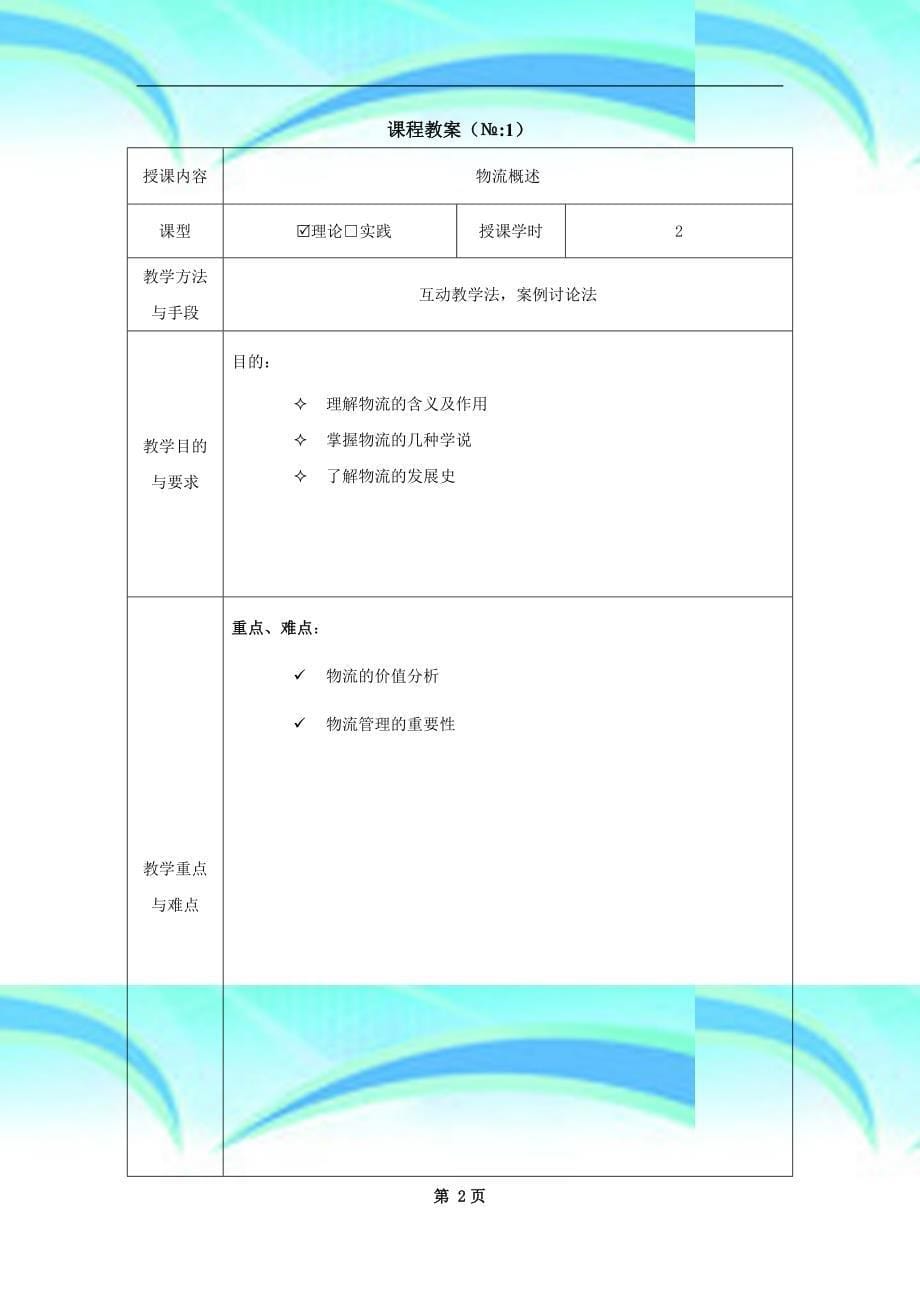 电子商务物流与供应链管理教学导案_第5页