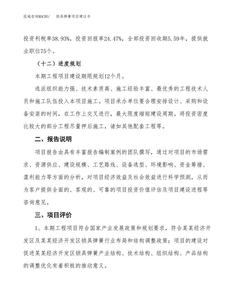 锁具弹簧项目建议书（可研报告）.docx_第5页