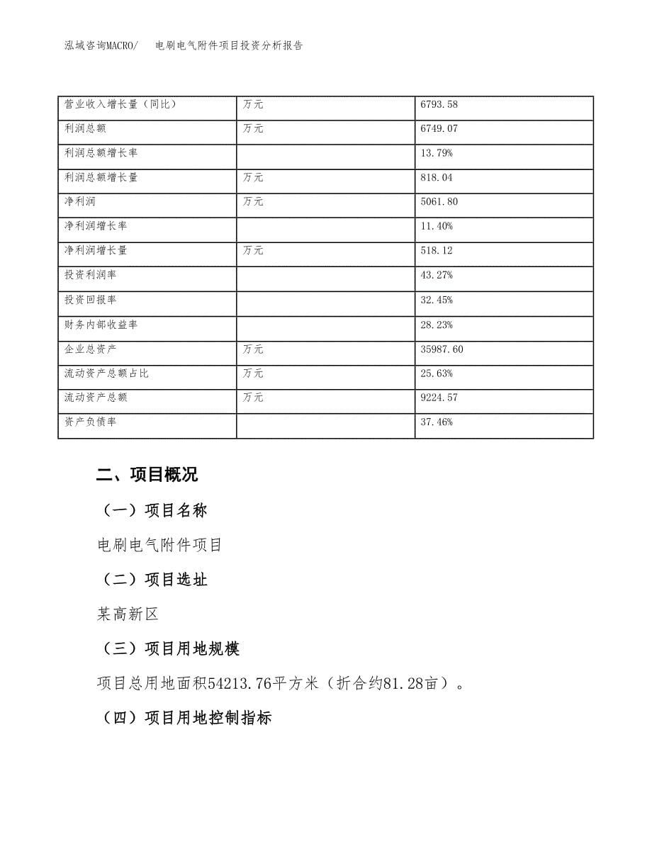 电刷电气附件项目投资分析报告（总投资20000万元）（81亩）_第5页