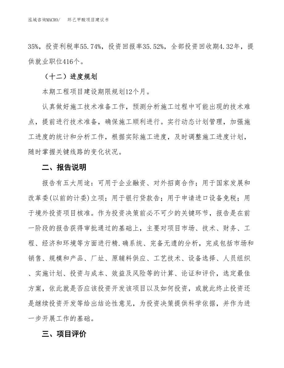 环己甲酸项目建议书（可研报告）.docx_第5页