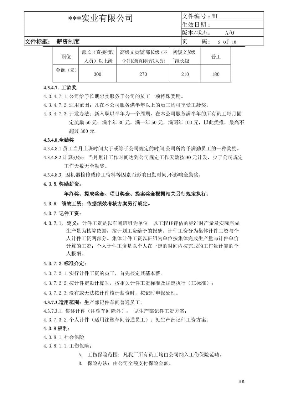 某民营公司薪资制度_第5页