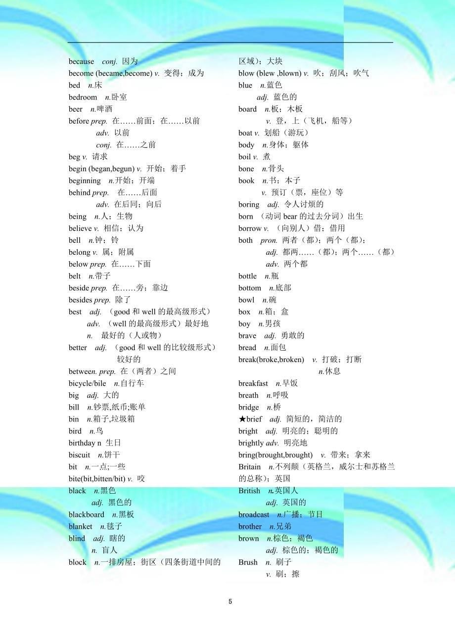 上海市初中英语教育教学基本词汇表_第5页