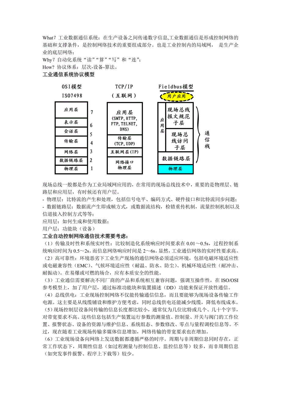 工业通信网络技术与应用复习(含作业版)._第1页